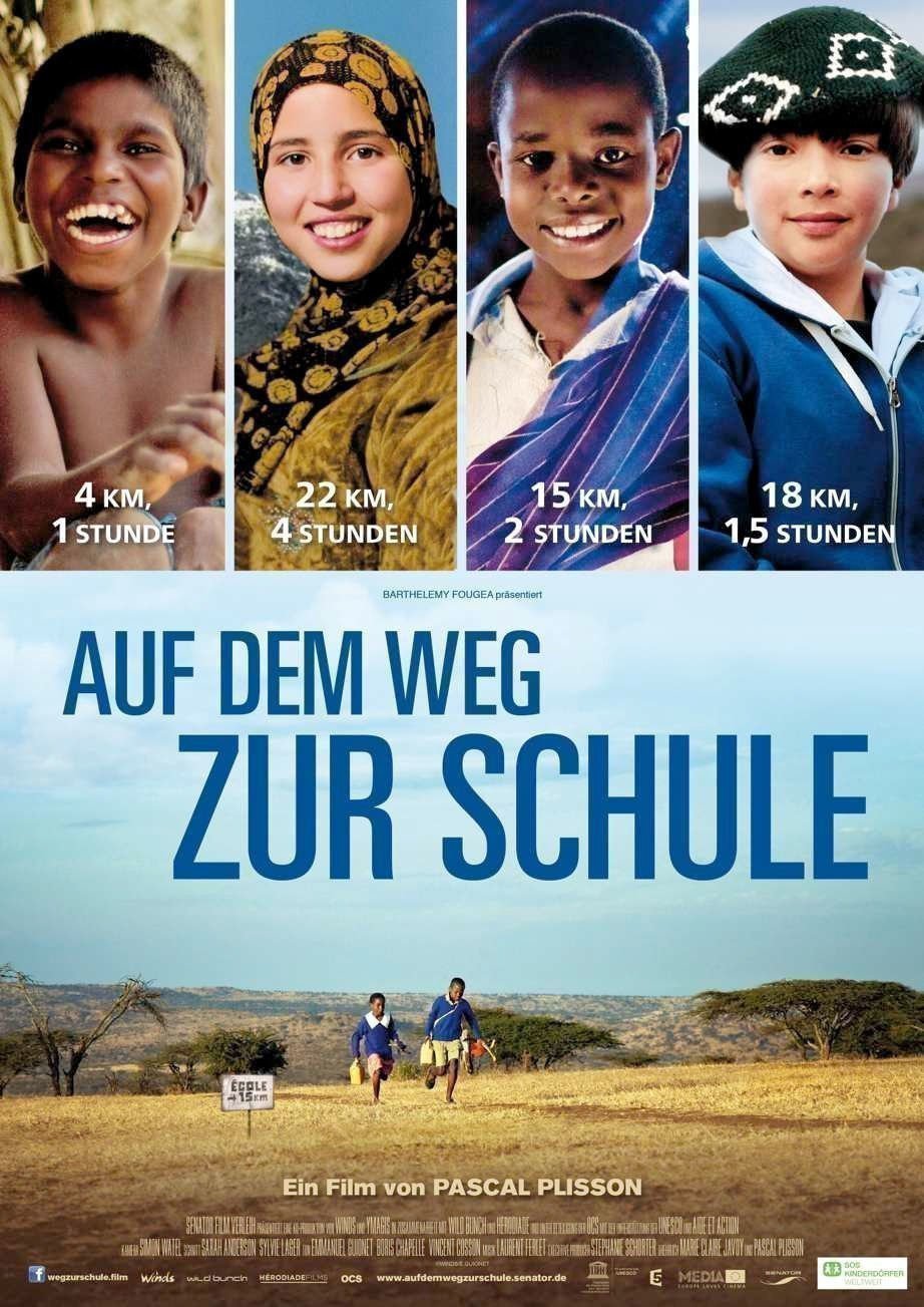 Auf dem Weg zur Schule - Plakat