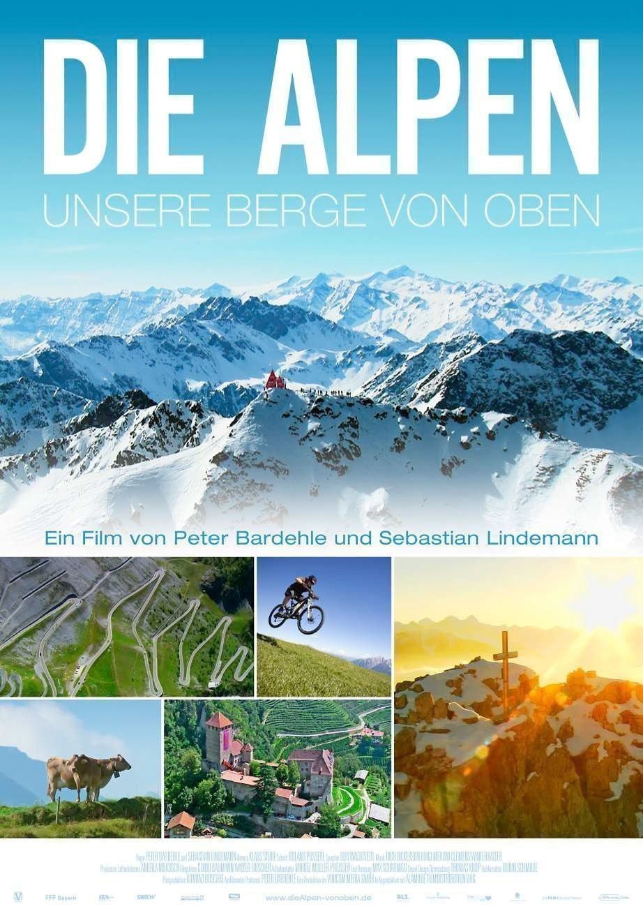 Die Alpen Unsere Berge von oben - Plakat
