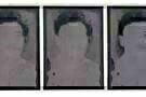 Joana Hadjithomas and Khalil Joreige  Faces  detail   2009  42 photographic prints on aluminium.  Courtesy of the artists  c  Joan