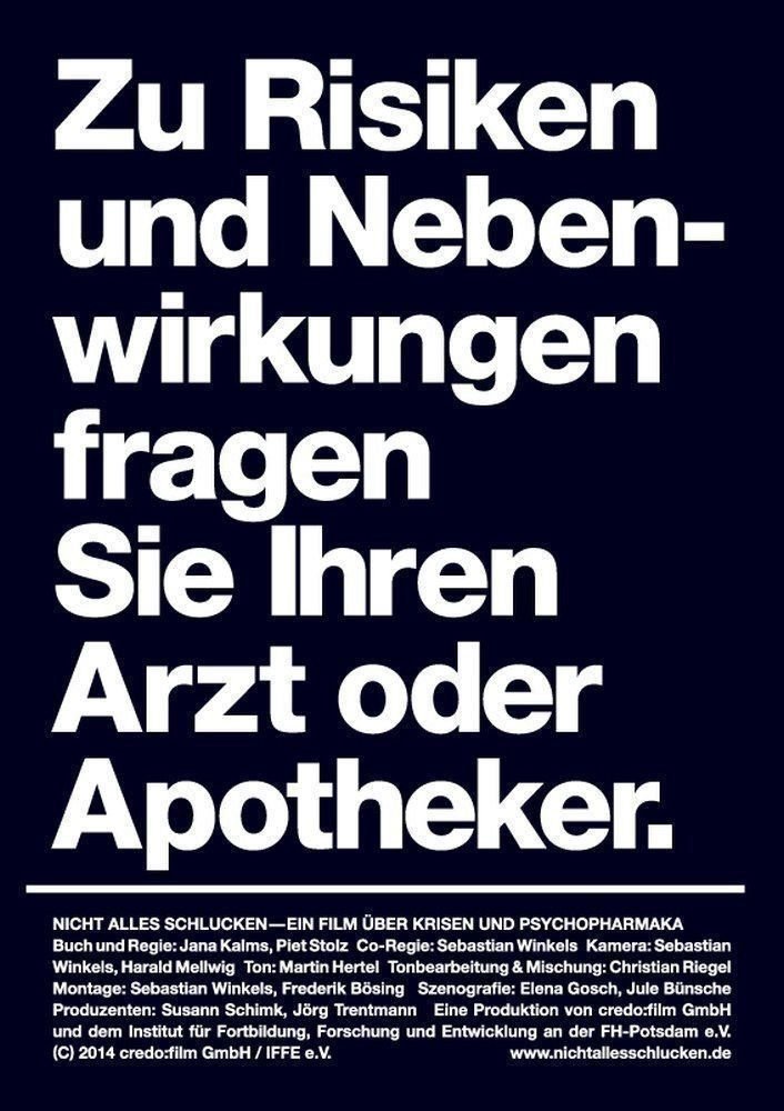 Nicht alles schlucken - Plakat