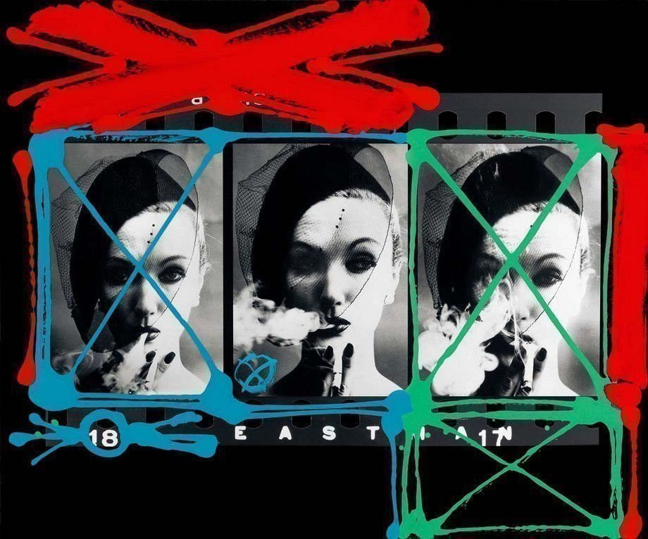Smoke   Veil  Paris 1958  Vogue  painted contact2011  c  William Klein
